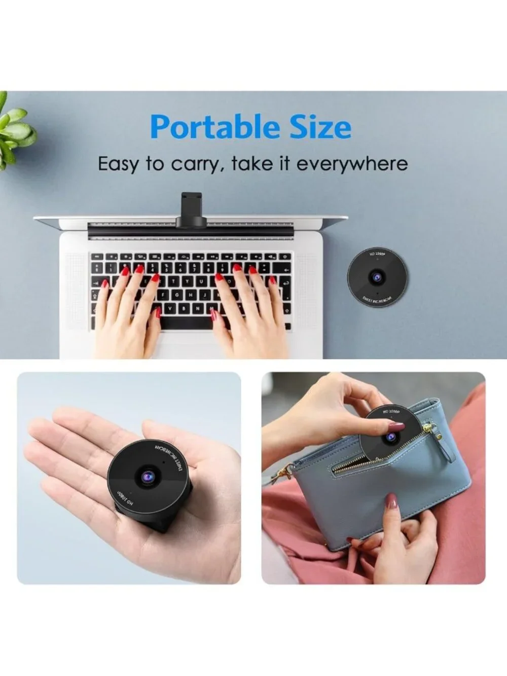 1080P USB Webcam with Microphone & Privacy Cover | HD Video Streaming Camera